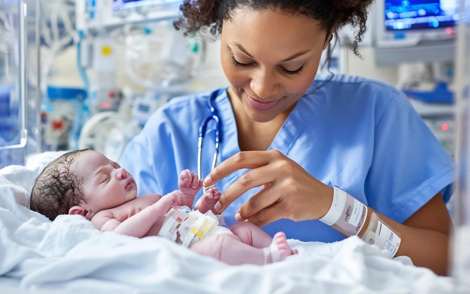 Neonatal care for newborns in Dubai at Somerset Clinic, providing specialized care for premature and sick infants.
