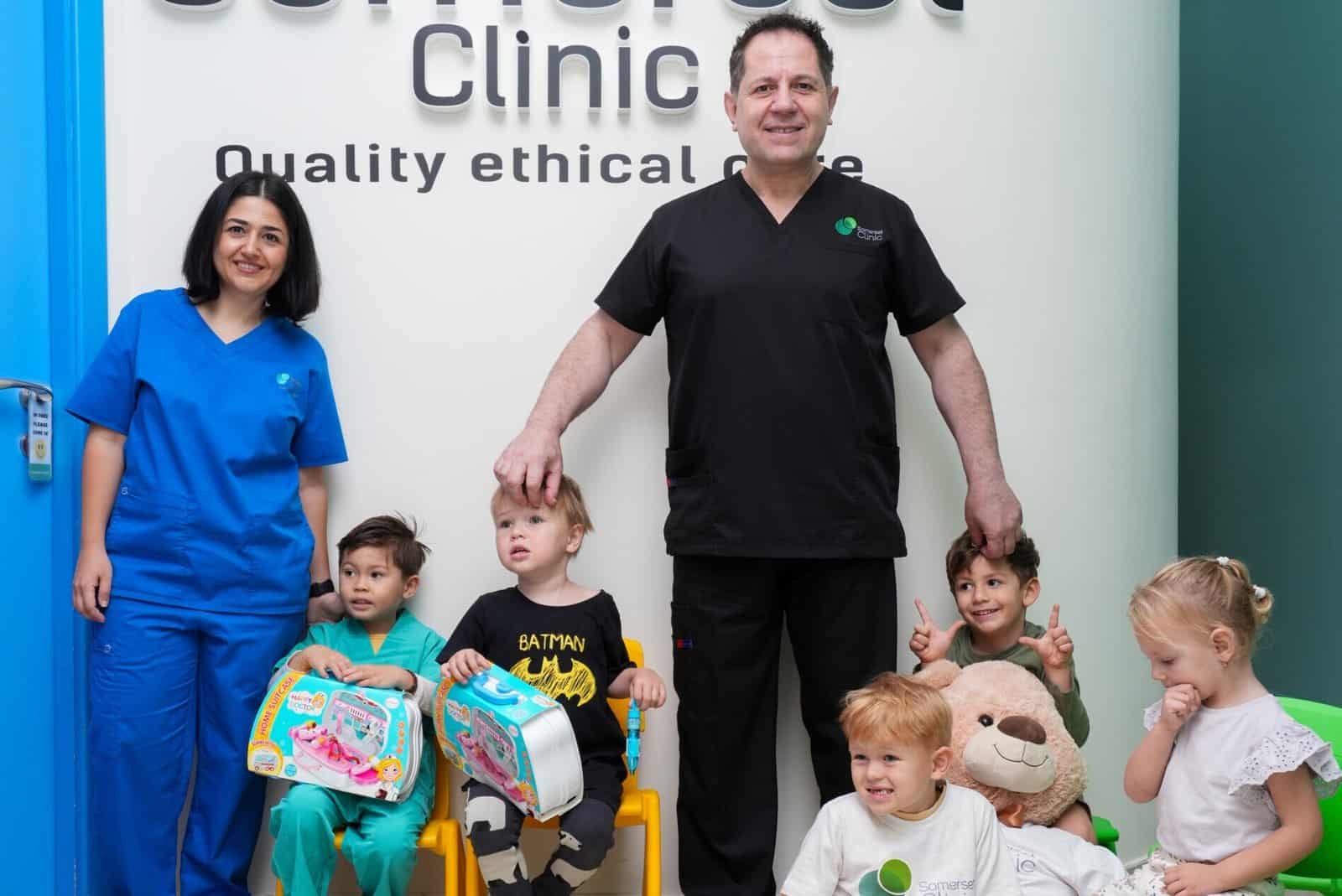 Dr Talal and Dr Sofia with kids